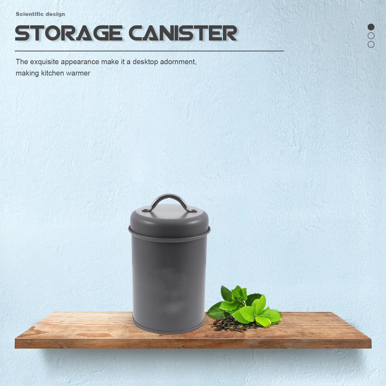 Premium Airtight Iron Storage Canister for Coffee, Tea, Sugar & Dry Foods – Lightweight Kitchen Organizer