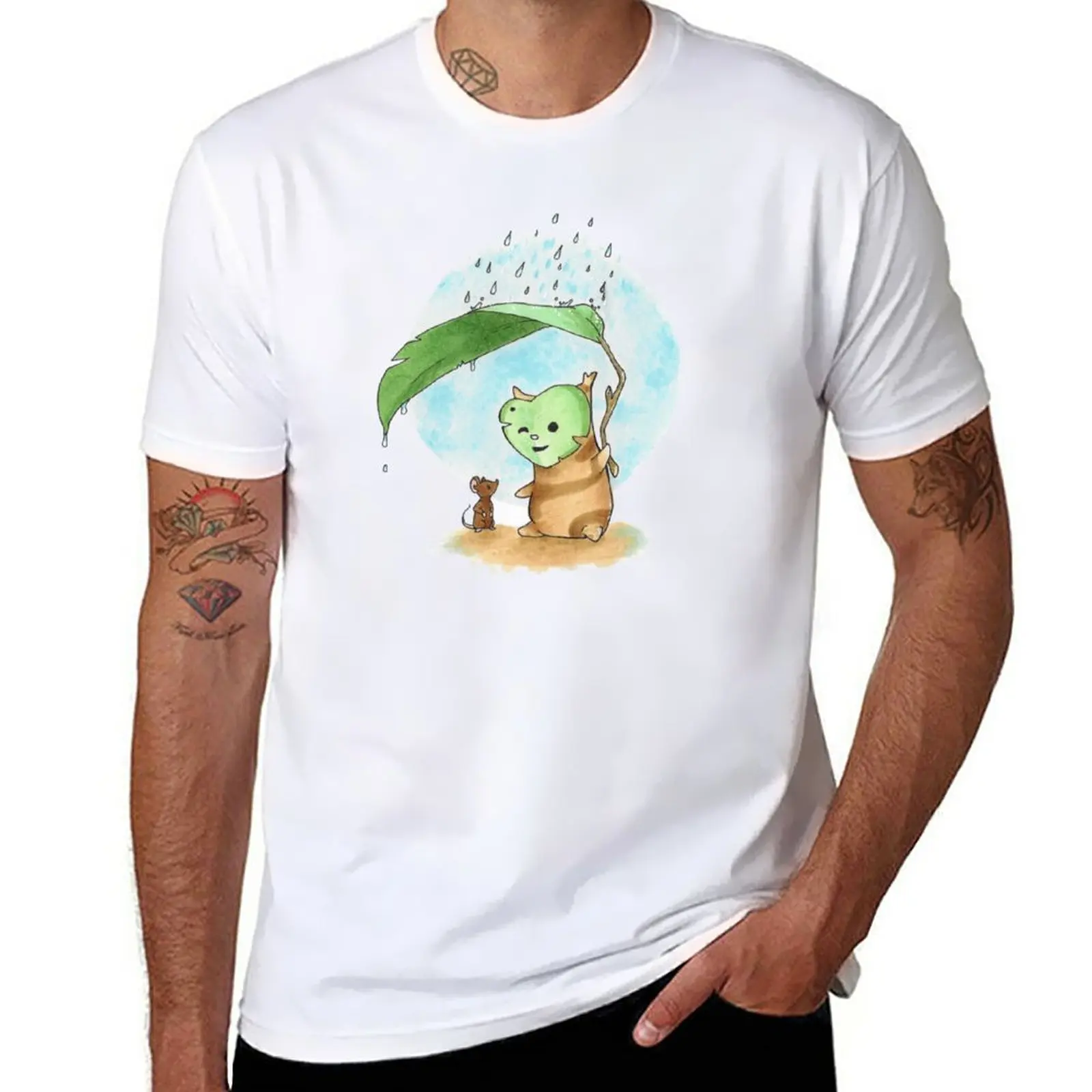 New Korok in the Rain T-Shirt black t shirt animal print shirt for boys fruit of the loom mens t shirts