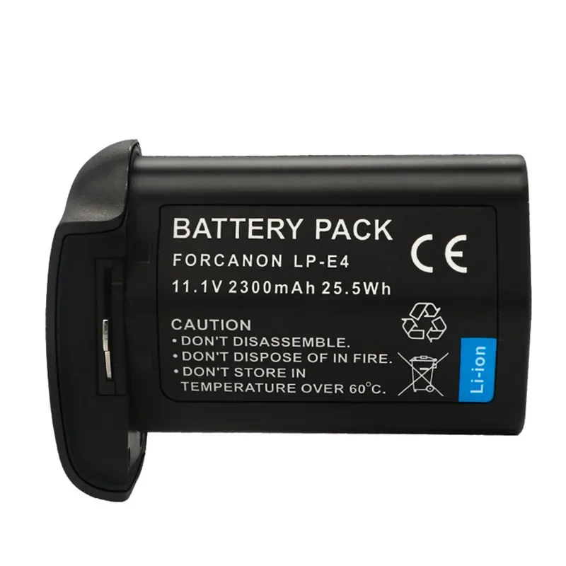 LP-E4 11.1V 2300mAh Camera Battery for Canon EOS 1DS Mark III EOS-1D Mark IV EOS-1D/C EOS-1D/X Battery