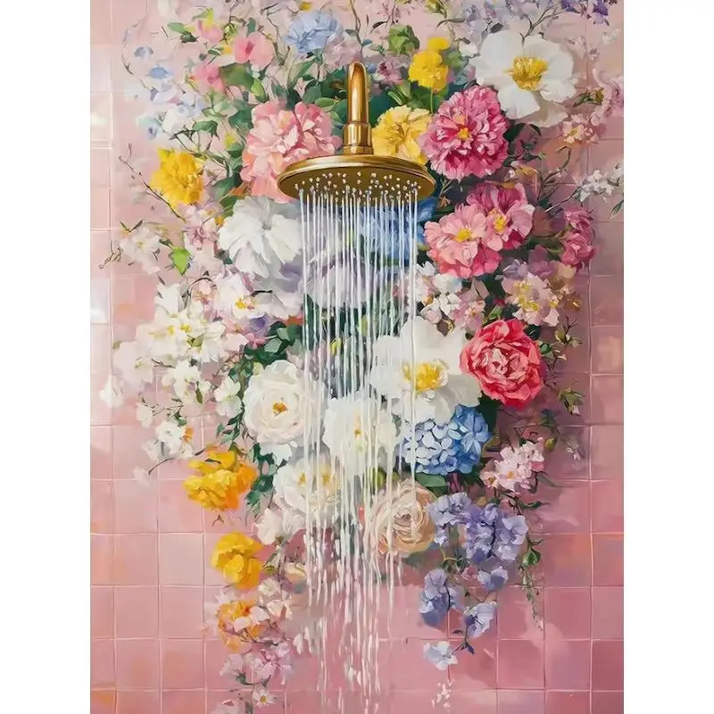 

GATYZTORY Window Flowers Painting By Numbers Frameless Paint With Numbers Scenery Interior Handiwork Art Markers By Numbers