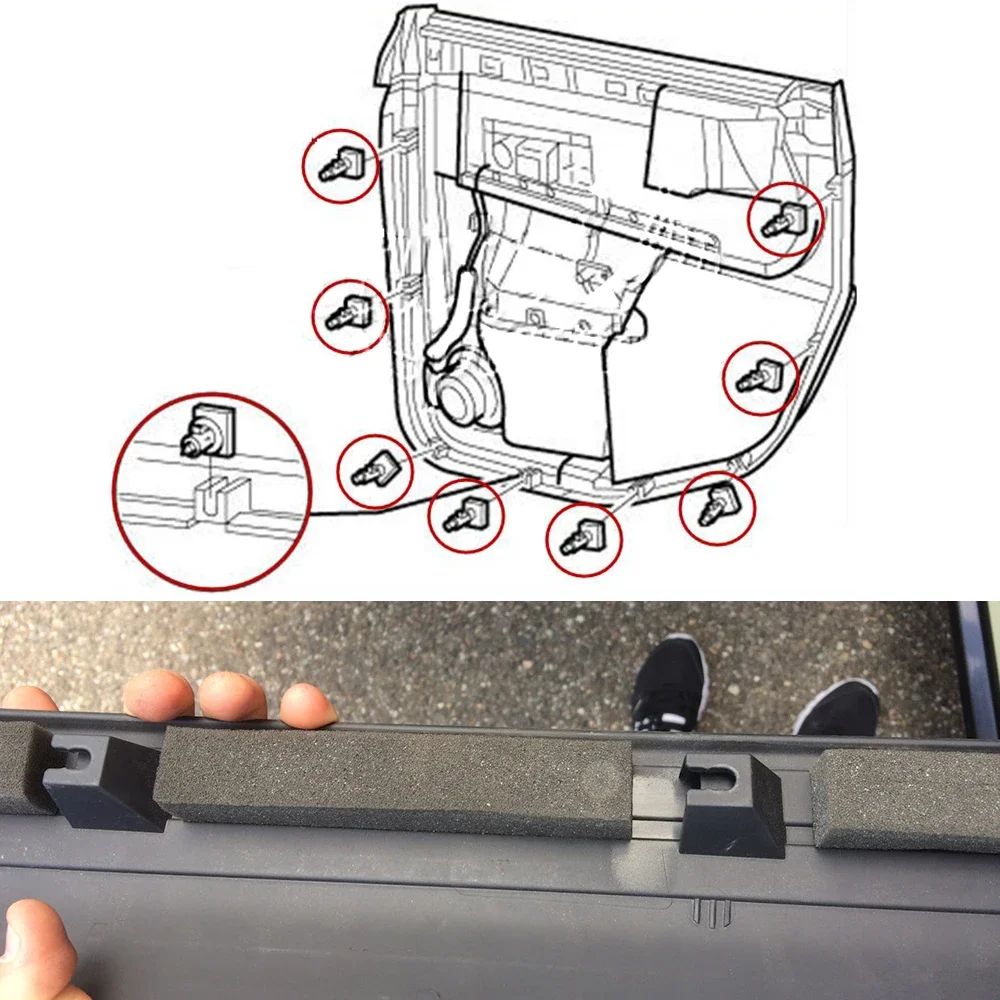 Car Door Panel Card Clips Roof Repair Headliner Fixing Retainer Lining Rivets For VW Caddy 2K 2004 2005 2006 - 2017 Accessories