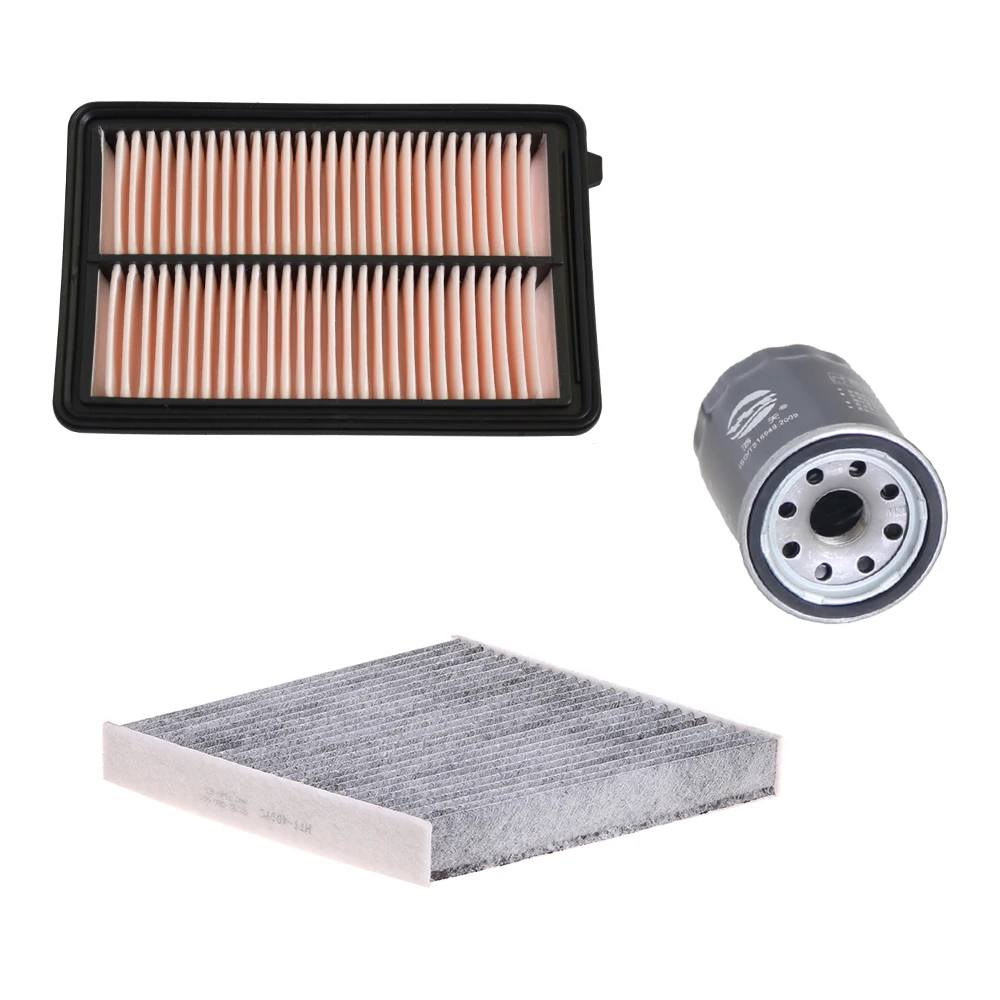 3Pcs Oil Cabin Air Filters Kit For Honda CR-V (RM) 2.0L 2012 2013 2014 2015 2016 2017 15400-PLM-A01 17220-R6A-J00 8100407XKY00A