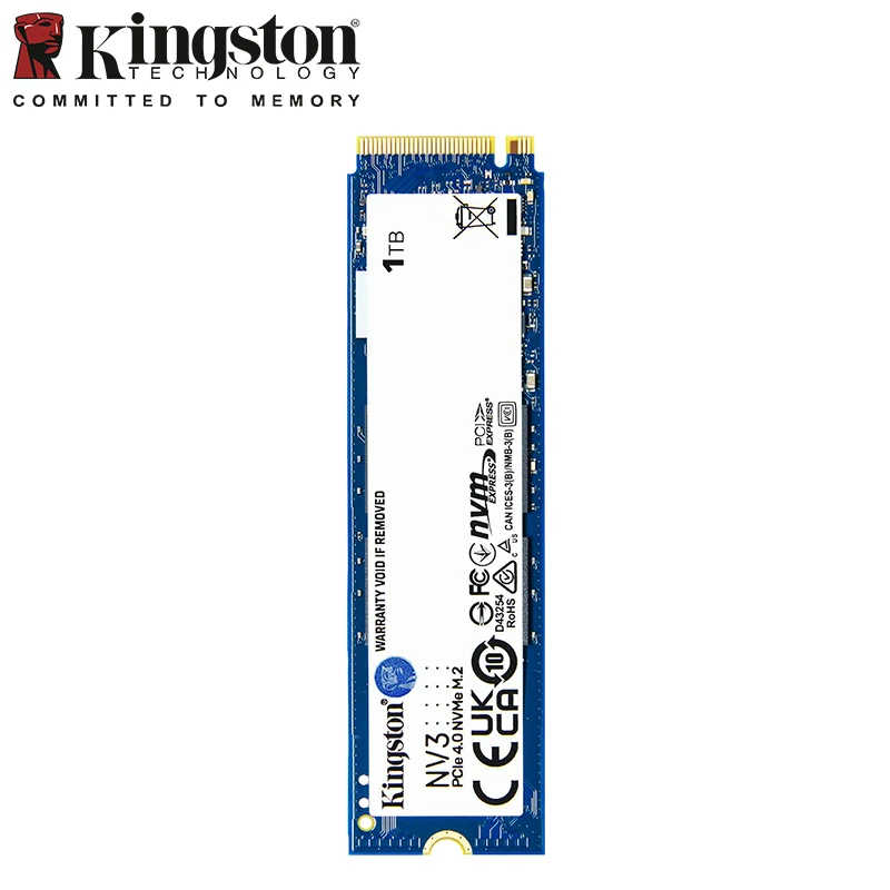 كينغستون NV3 PCIE 4.0 NVME SSD M.2 2280 الصلبة القرص الصلب 500GB 1TB 2TB المدمج في القرص الصلب عالية السرعة تصل إلى 6000MB / S
