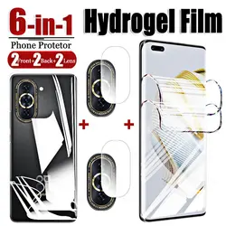 Protecteurs d'écran en hydrogel 6 en 1 pour Huawei, film de protection en verre pour objectif d'appareil photo, Nova 10, 9, 8 Pro, 10, 8i, 8se, 9, Se