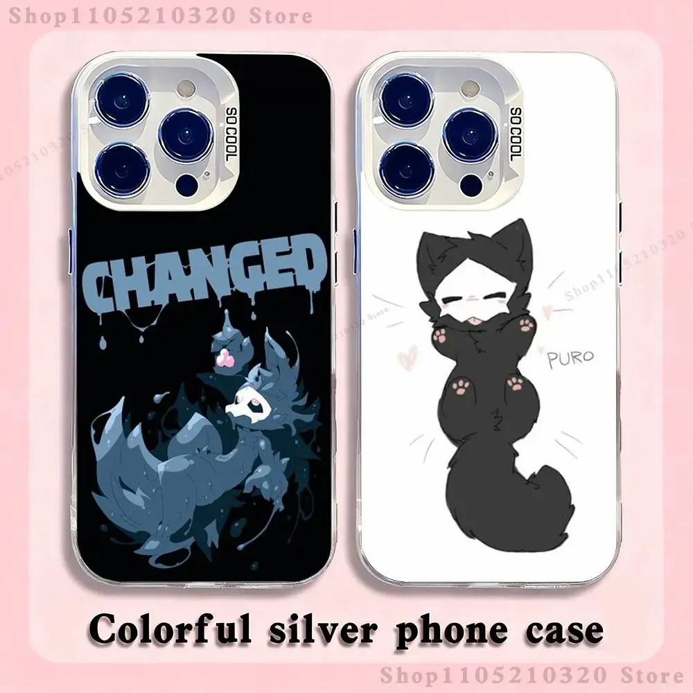 

Cute Changed Furry Art Phone Case For iPhone 17,16,15,14,13,12,X,8,Pro,Max,Plus,E,SE4,Air,Mini White IMD Matte