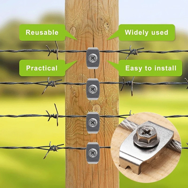 Clavijas metálicas uso múltiple para vallas, anclajes reutilizables para instalación rápida en jardín