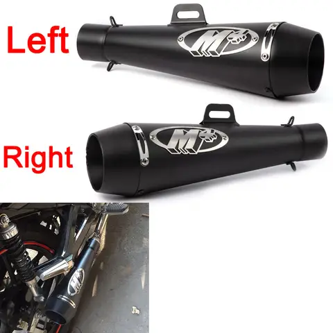 왼쪽 및 오른쪽 51mm 오토바이 배기 M4 머플러 파이프 Yamaha Honda R1 R6 R3 R25 MT07 MT09 Z750 Z800 Z900 Z1000