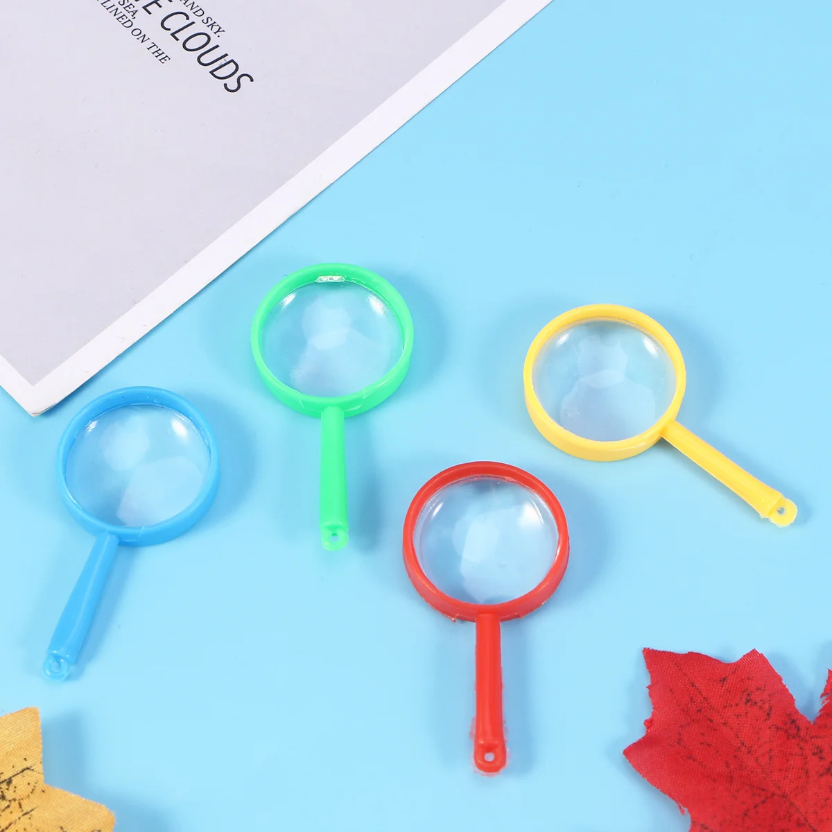 Loupe portative en plastique coloré pour enfants, 48 pièces, pour la lecture de bijoux, timbres, pièces de monnaie, Inspection, expérience scientifique