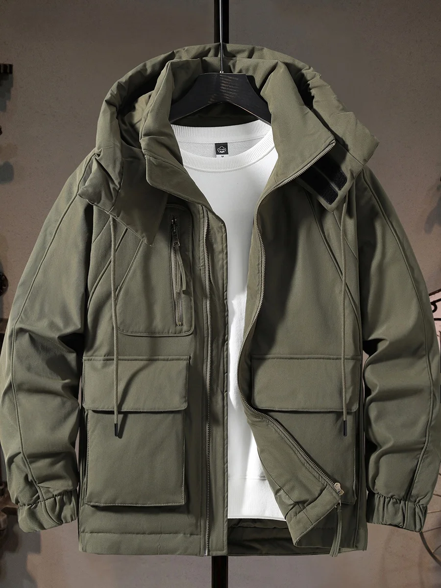 

Thiened Outdoor Workwear down Jaet Men's Military een Winter Warm Large ket Anti-Cold Outerwear for Various Activities