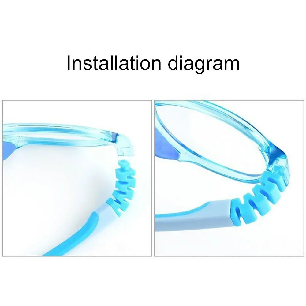 1 Pair Silicone Glasses Legs Snap-on Children\'s Eyeglasses Arm Ultra Light Replacement Bicolor Silicone Glasses Legs Accessories