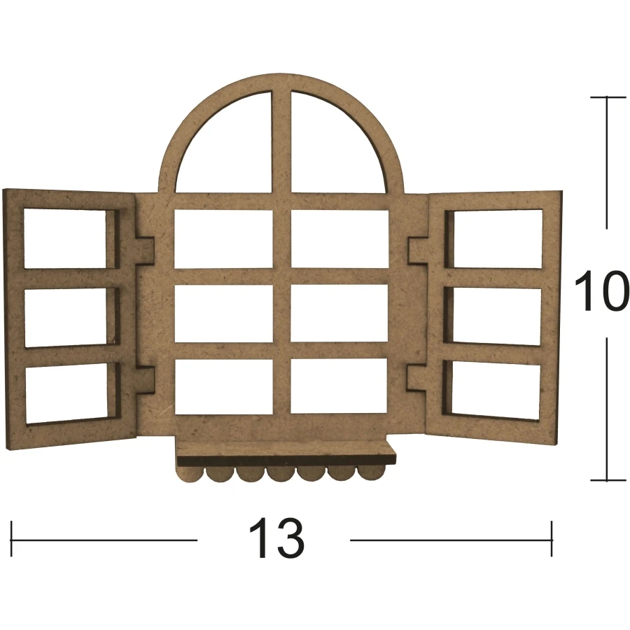 L245 Decorative Window Wood Trim, Hobby is Painting Ornament