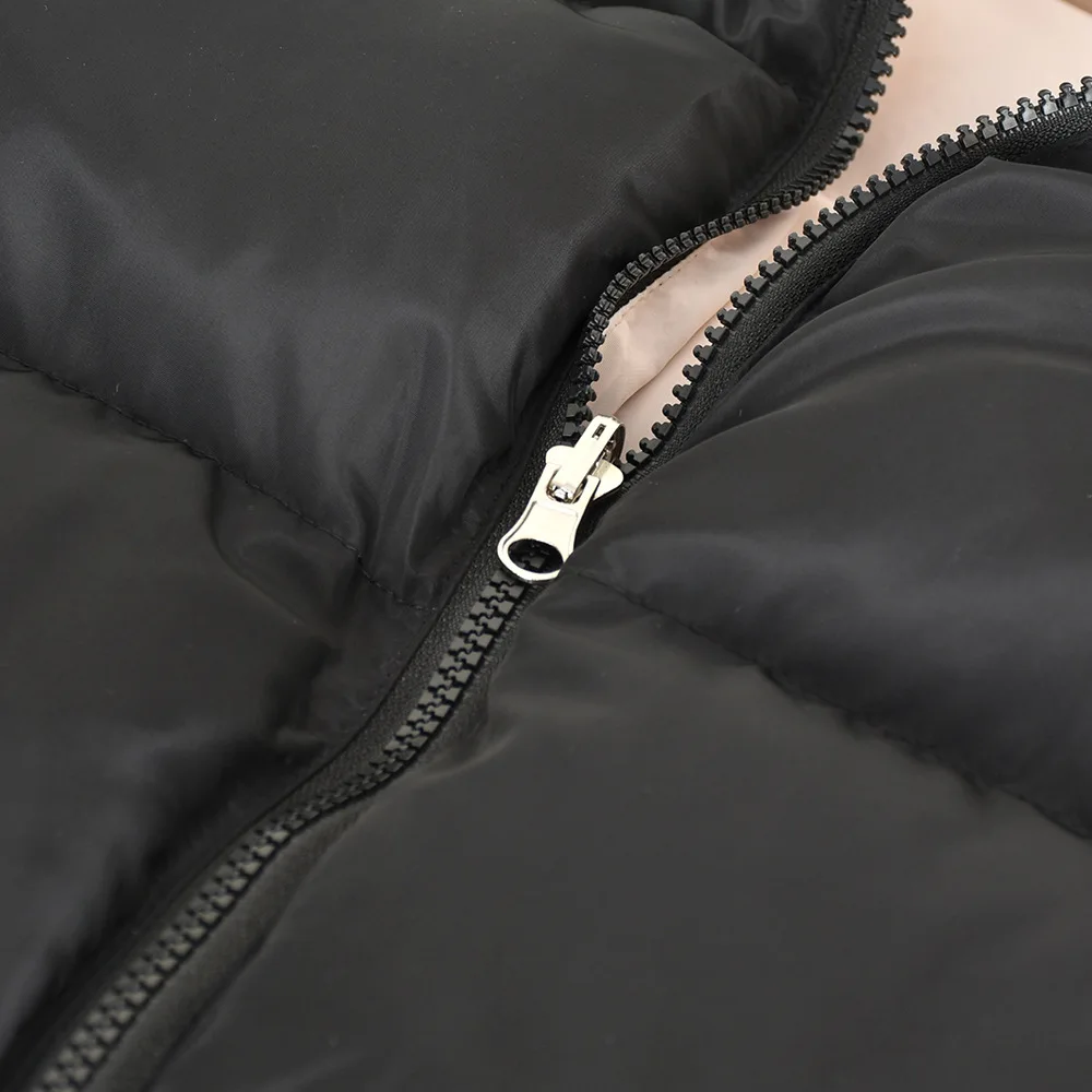 Sexy Turtleneck Puff Jacket Vest Coat Winter Spring Sleeveless Tank Crop Top Women Zipper Up Short Coat Fashion Y2k Streetwear