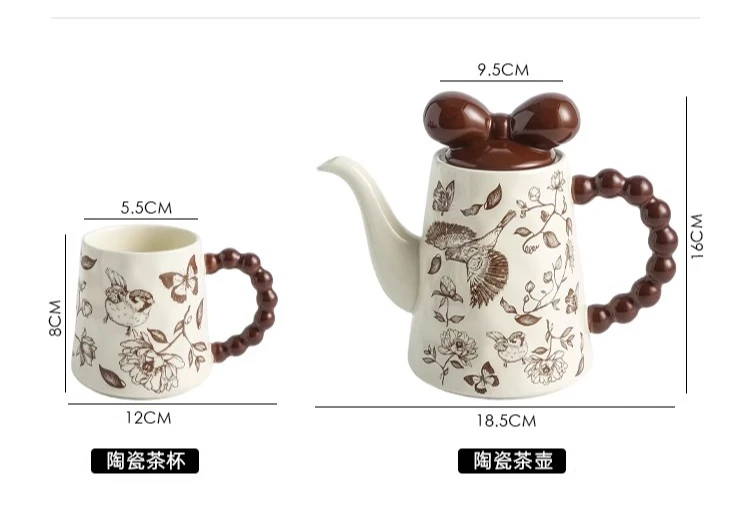 Light luxury high-value ceramic mug set, living room household cup set for friends