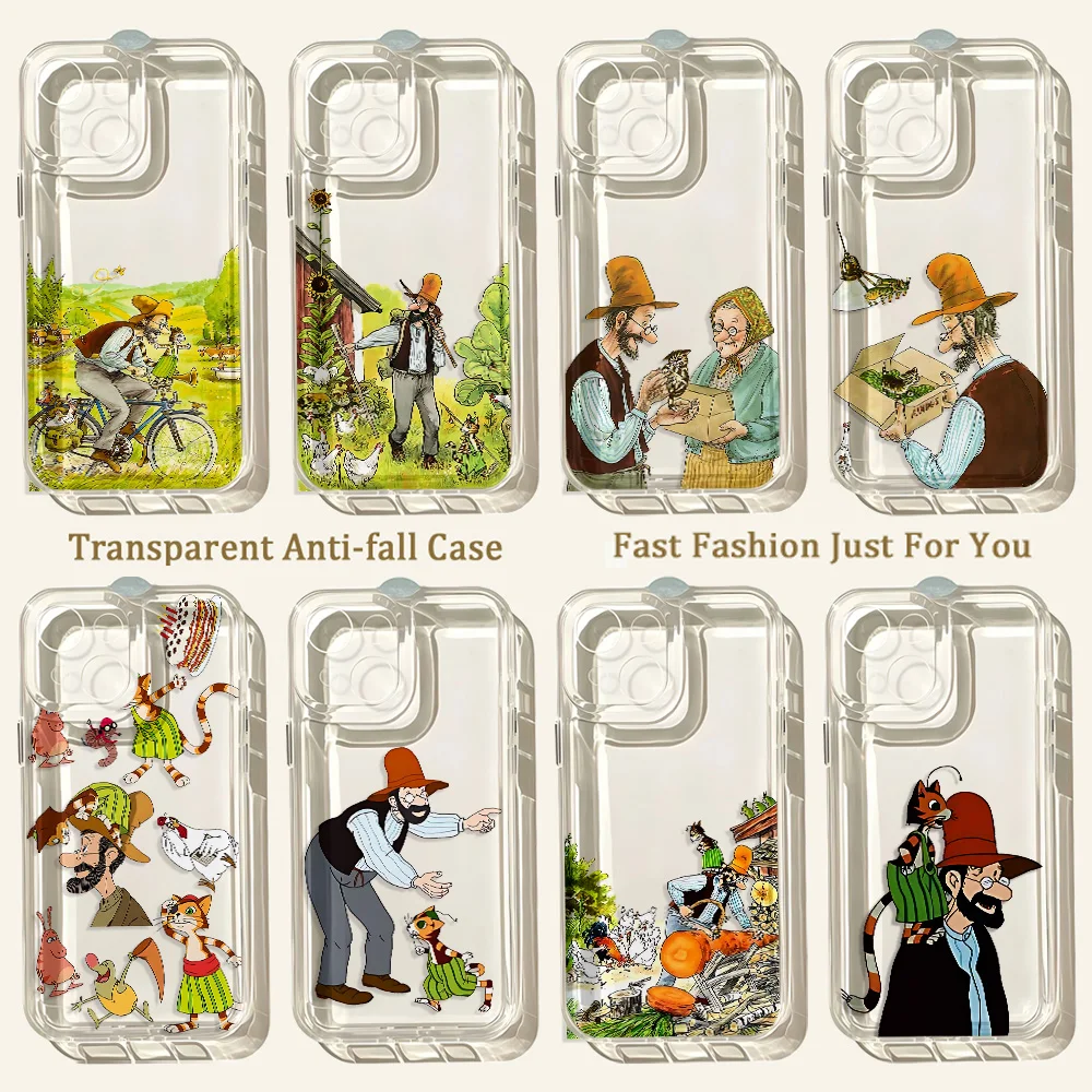 HOT Cartoon Pettersson und Findus Phone Case For Samsung Galaxy S26 S25 S24 S23 S22 S21 FE Note20 Note10 Edge Plus Ultra Lite 5G