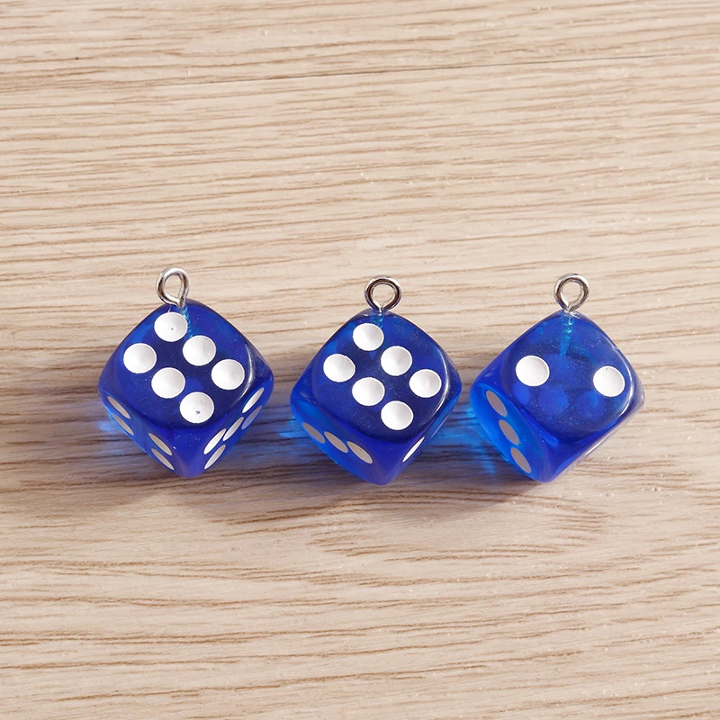 10 Stück 14x14mm Niedliche Würfel-Anhänger in Bonbonfarben für Schmuckherstellung, Ohrhänger, Halsketten, Ohrringe, DIY-Bastelzubehör – Detail 9