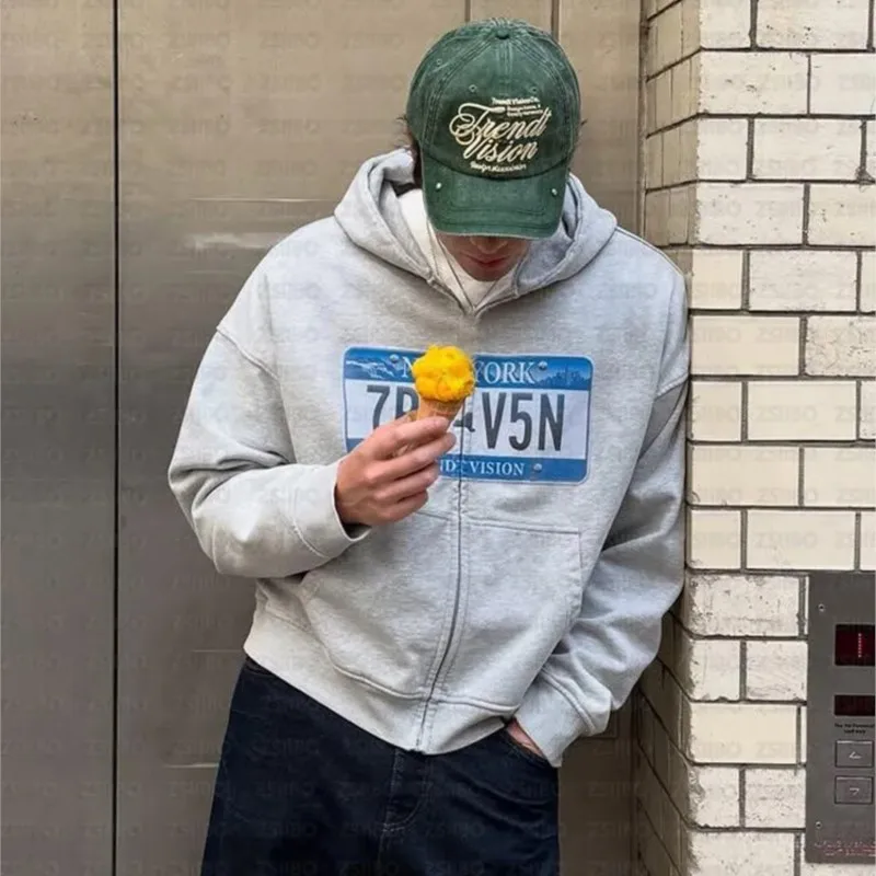 الشارع الشهير Y2K الرجال/المرأة زمم هوديس ريترو Harajuku القوطية بلوزة غير رسمية موضة جديدة زوجين ملابس رياضية k البوب الملابس #6