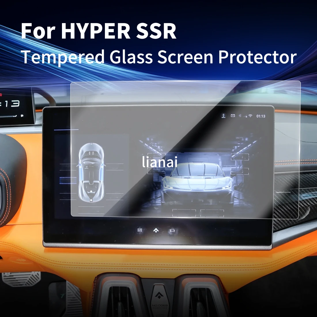 

Carplay Screen Protector Tempered Glass Protective Film Navigator Auto Car Stickers Accessories For 24 Guangqi Ai'an Hyper SSR