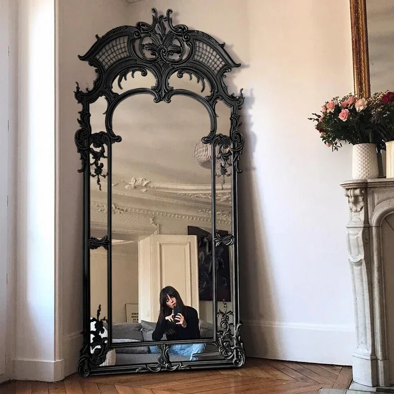 Mirrors Full Body Gothic Espejo Room Decoration Art Irregular Gold Mirror Large Modern Hall Floor Aesthetic House Living Room