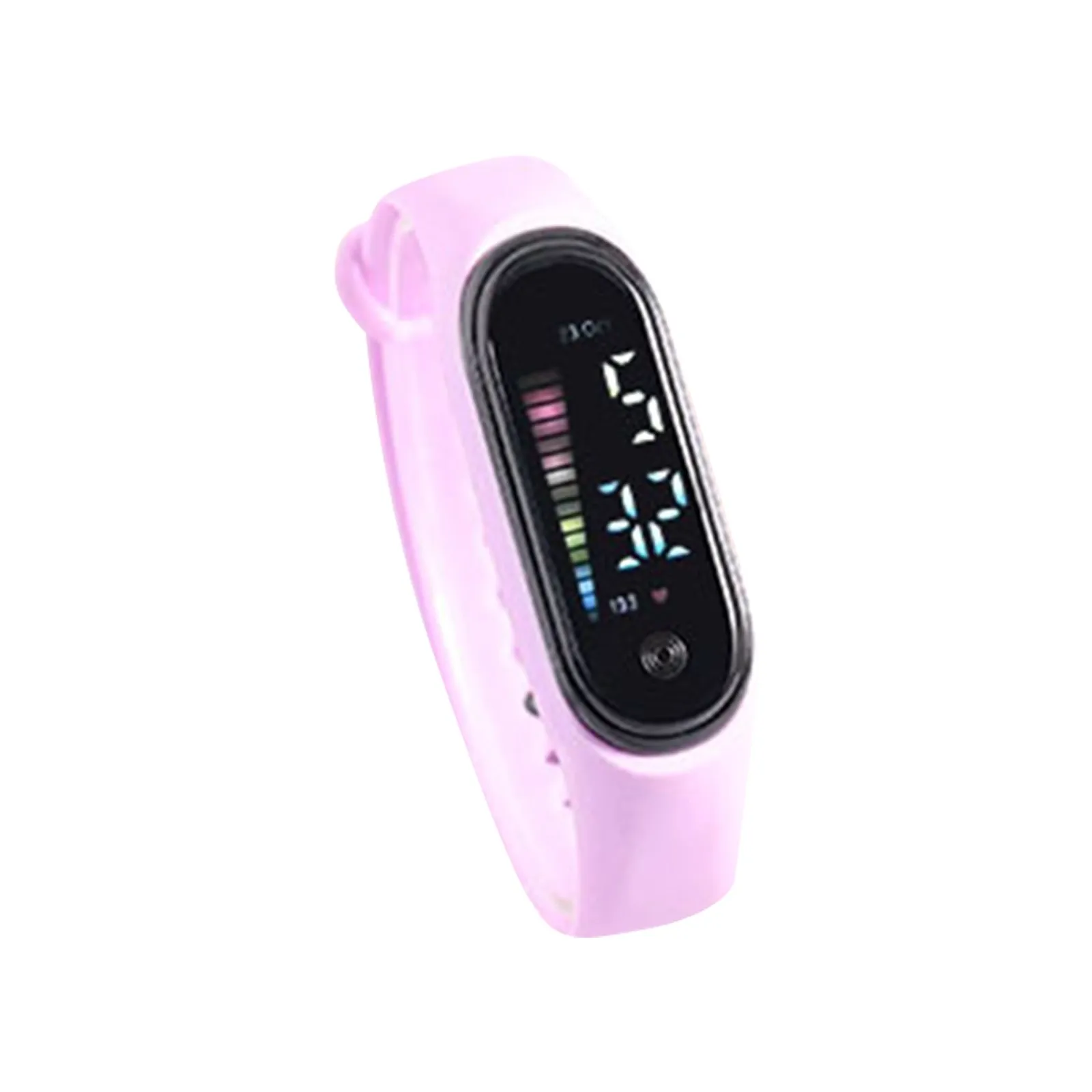 Reloj Digital Led para niños y niñas, pulsera electrónica deportiva con esfera de paso de arcoíris de silicona para estudiantes