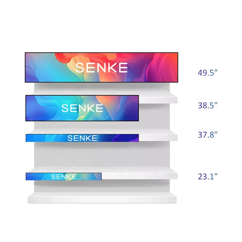 Stretch display 19 21 24 28 29 36 43 48 inch LCD strip ultra-wide supermarket advertising digital shelf screen