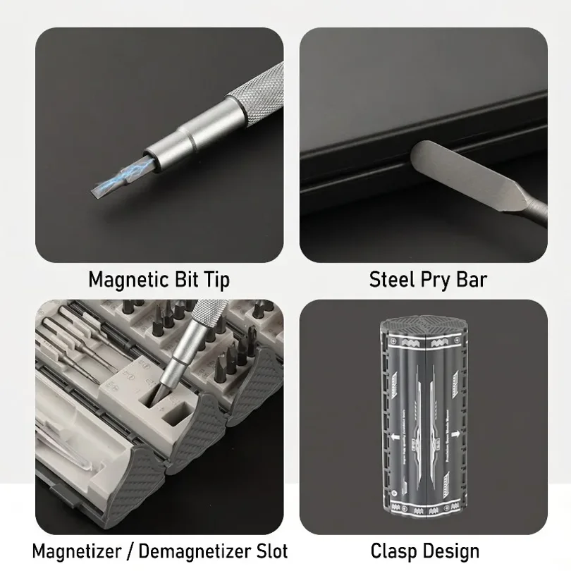 128in1 Screwdriver Set Precision Repair Kit Book Style Manual Portable Manual Repair Tool Combination Tool for Electronics