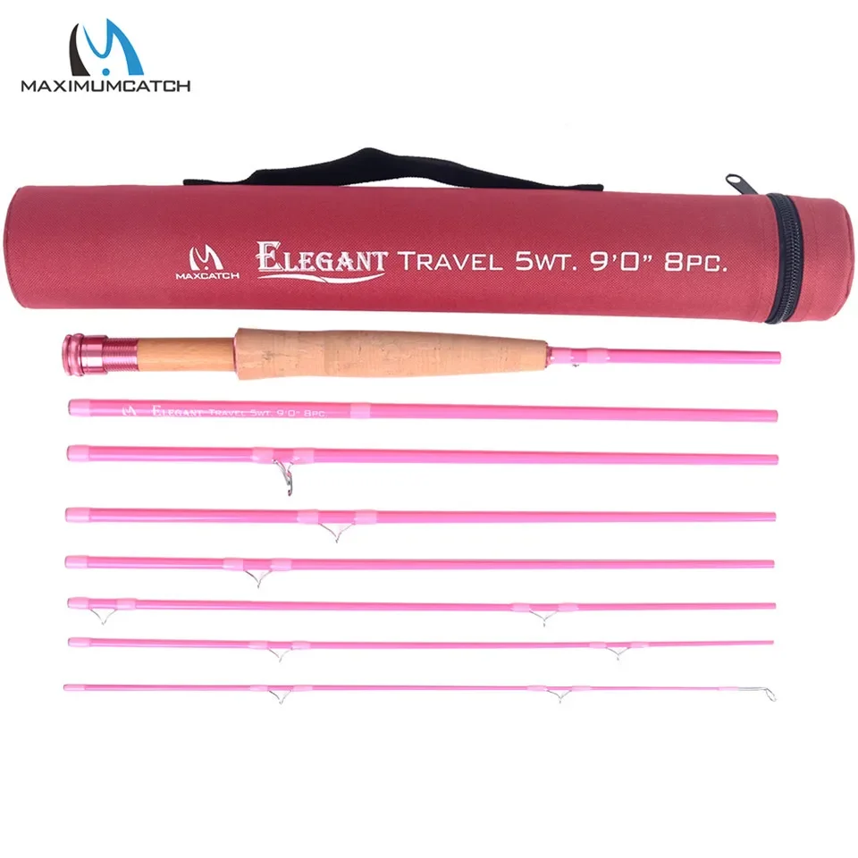 maximumcatch-65-9ft-2-5wt-canna-da-pesca-a-mosca-da-donna-elegante-4-8-pezzi-30t-carbonio-azione-medio-veloce-canna-da-pesca-a-mosca-rosa