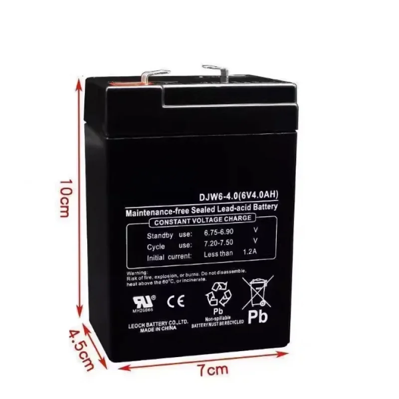 6V4AH Battery Rechargeable lead-acid Accumulator for children's toy cars Electronic Scale Instruments