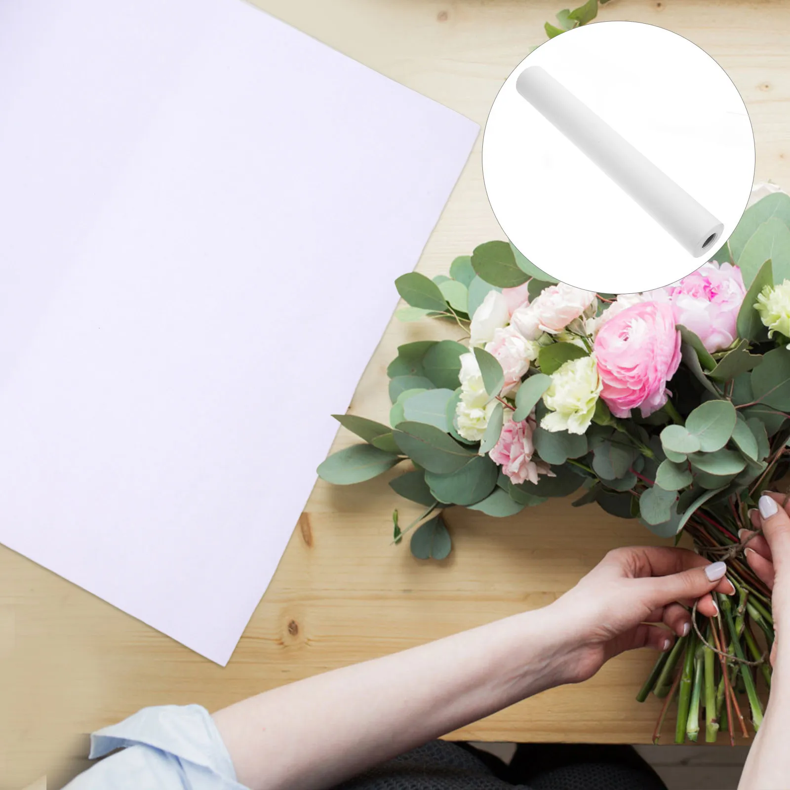 

1 Roll Flower Wrapping Paper Kraft Gift Wrap for Bouquets and DIY Crafts Soft Smooth Flexible Packaging Paper for Birthday