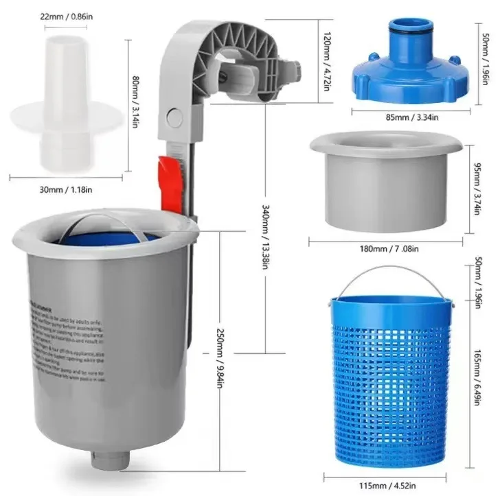 Pool Surface Skimmer Net Durable Leaf Catcher Cleaning Equipment For Swimming Pools Hot Tub Fountain Debris Collection