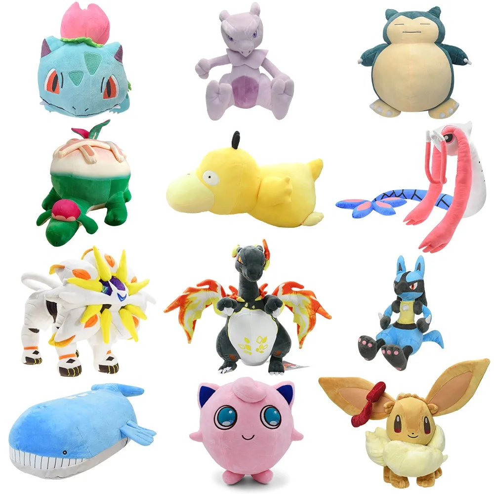 

Плюшевая игрушка Pokemon Ivysaur Mewtwo Appletun Psyduck Milotic Solgaleo мягкие куклы-животные Lucario Wailord Charizard большого размера