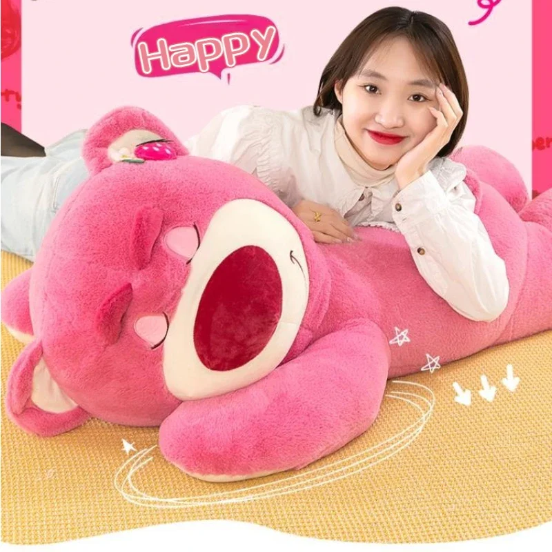 75CM Crouching Style Lotso Bear Plush Toys Festival Holiday Gift Homdecor Sofa Plush PillowStuffed Dolls Birthday Gift For Kid