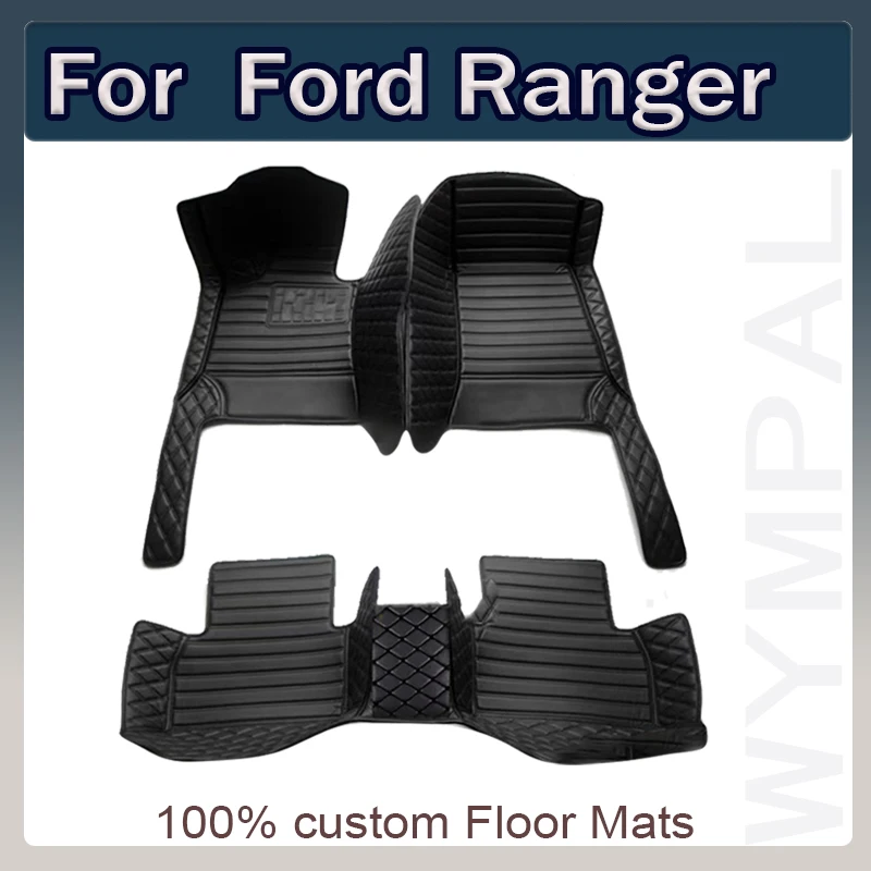 

For Ford Ranger 2023 2022 2021 2020 2019 2018 2017 2016 2015 2014 2013 2012 Car Floor Mats Auto Interior Waterproof Carpets