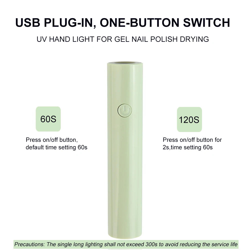 Mini draagbare nagellamp, gel-nagellak-uithardingslamp, draagbare USB-nageldroger voor thuis en op reis, manicure-tool