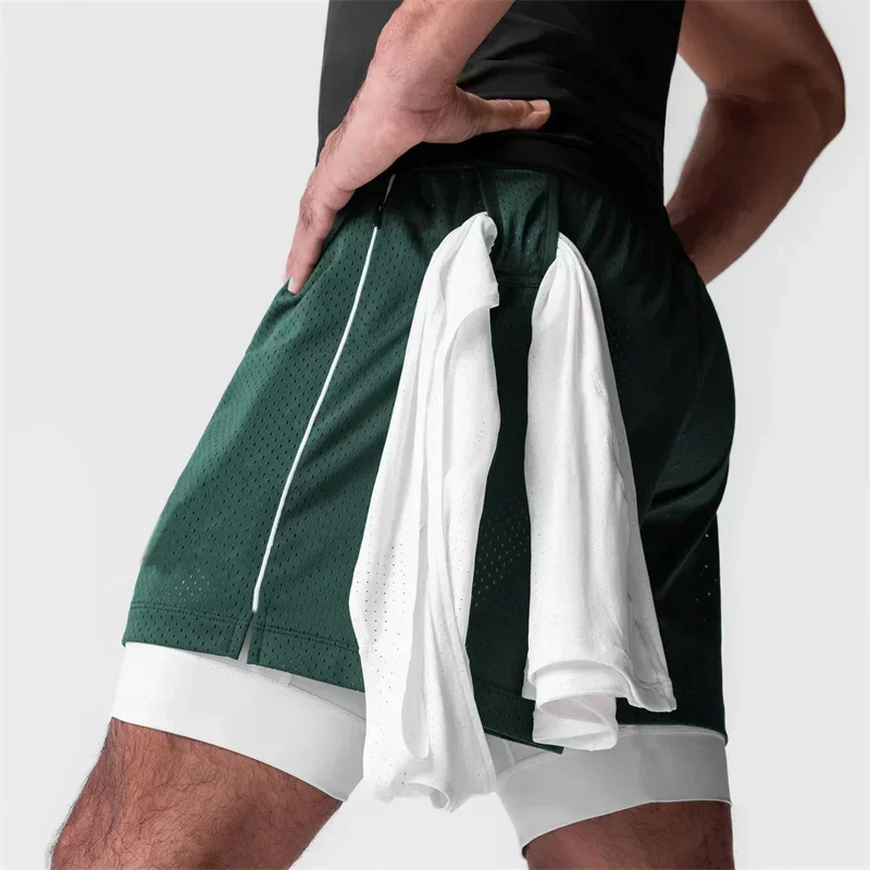 1 PC Summer Men's Running Shorts Quick Dry Training Gym Fitness Jogging Lined Short License To Breathable Fitness Train Pants