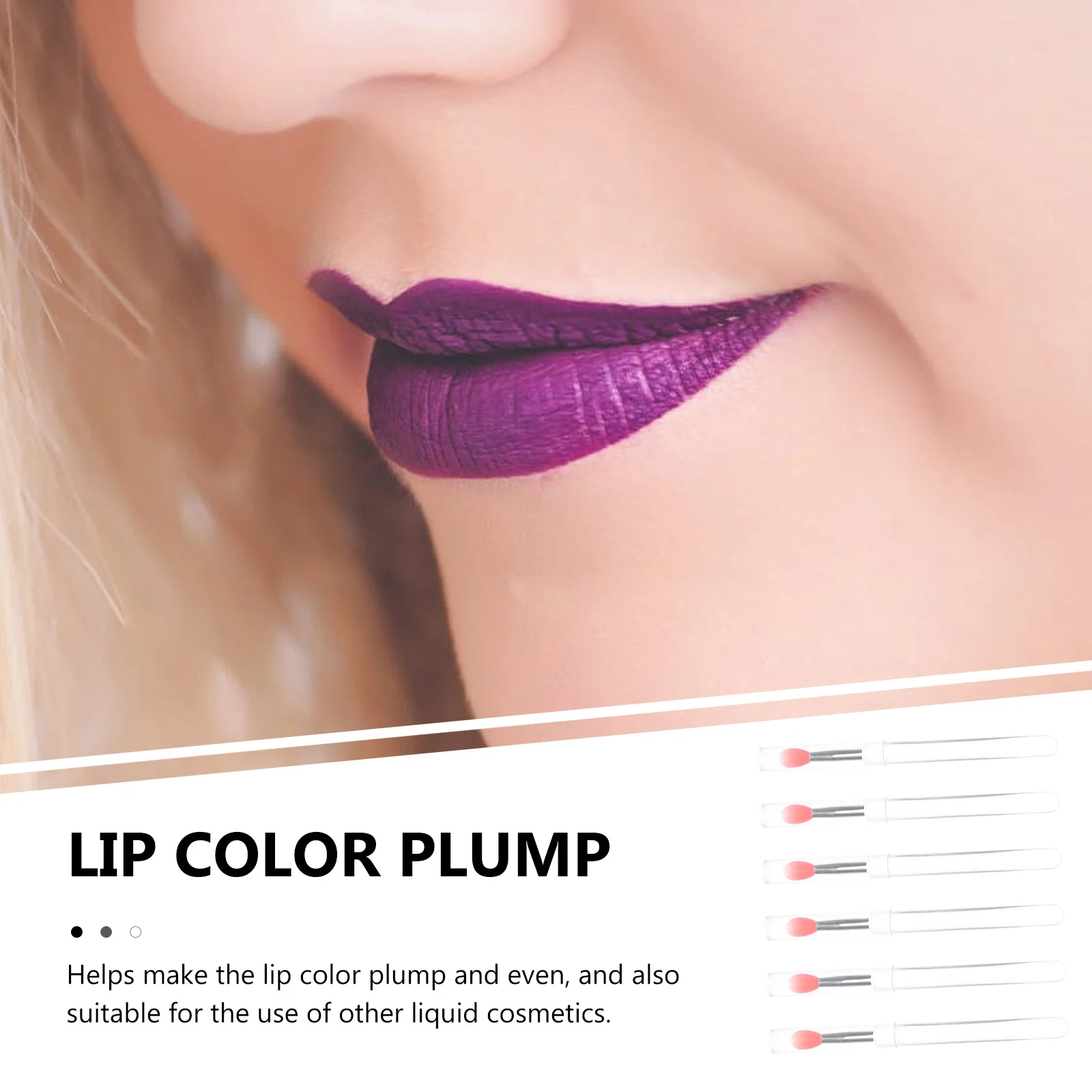 

6Pcs Silicone Lipstick Brushes Lip Mask Applicators for Smooth Lip Color Gradient and Eyeshadow Makeup Application