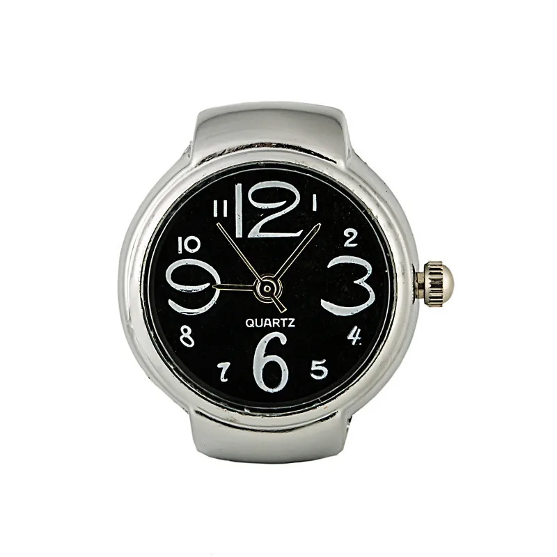 Vintage Finger Watch Mini Small Elastic Strap Alloy Watches Female Rings Jewelry Clock Roman Numerals Women Quartz Watch Ring