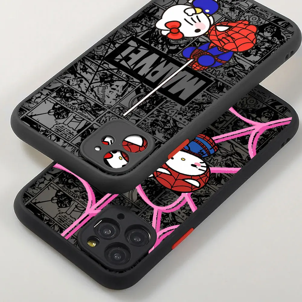 Custodia per telefono per iPhone 13 15 16 Plus 14 15 16 Pro Max XS X 15 Pro XR 11 Pro SE 12 Mini Marvel Cute Spidermans Cartoon Cover