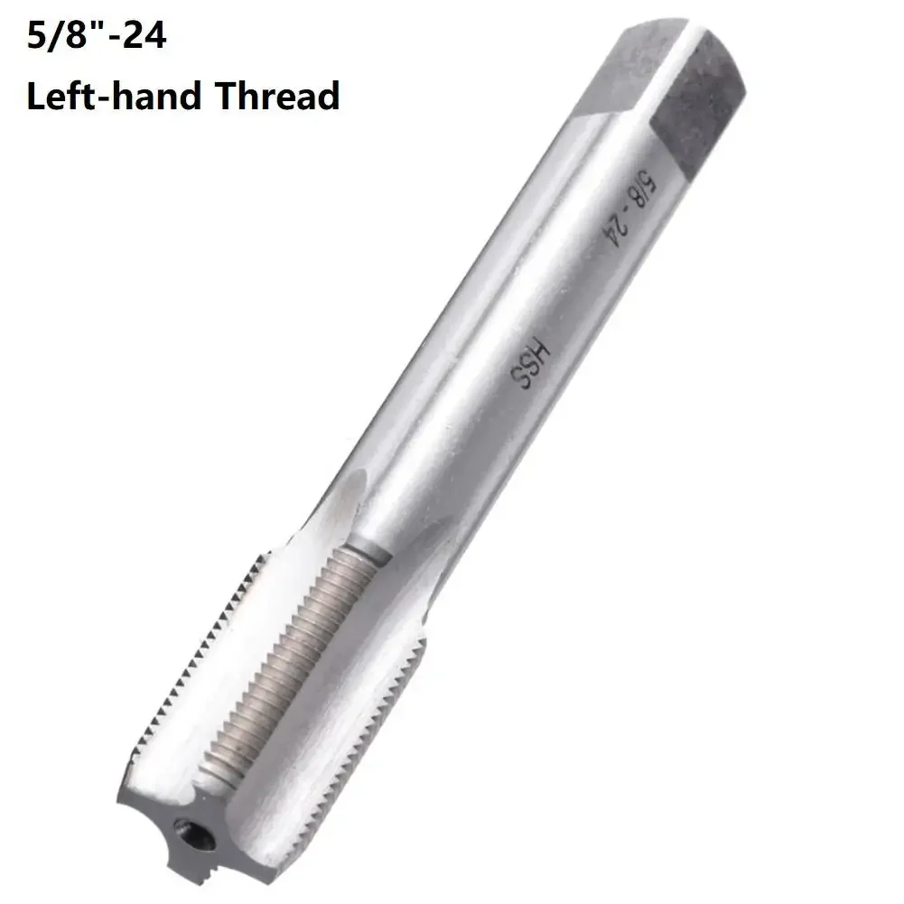 صنبور خيط فولاذي عالي السرعة لليد اليسرى من الفولاذ الكربوني مناسب لصنع خيط اليد اليسرى 5/8-24