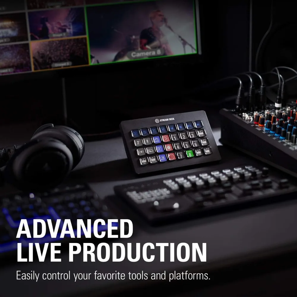 Advanced Studio Controller  32 macro keys  trigger actions in apps and software likeTwitch  YouTube and more