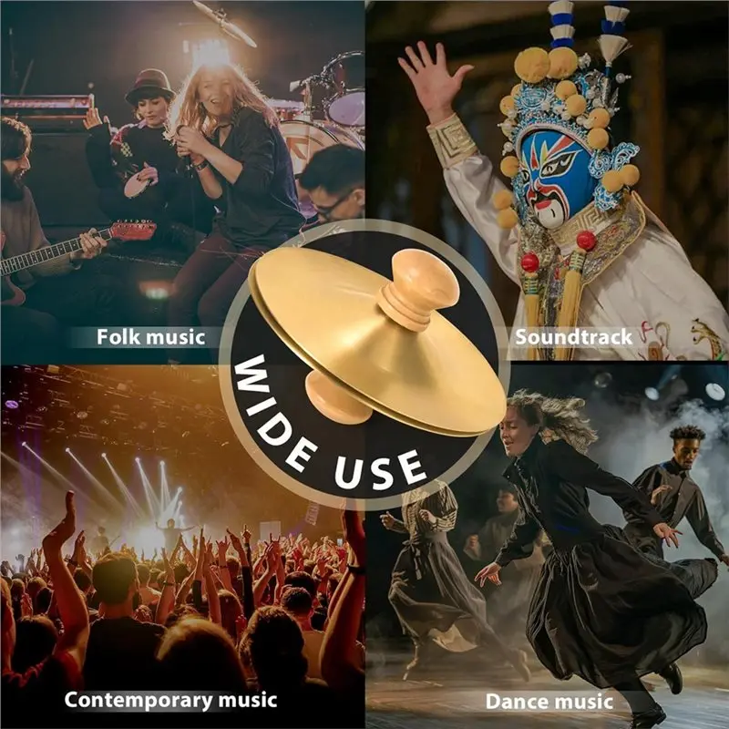 ABVE-Professional 2 قطعة الصنج النحاسي 3.5 "آلة موسيقية قرع صغيرة للرقص الشرقي والأداء المباشر