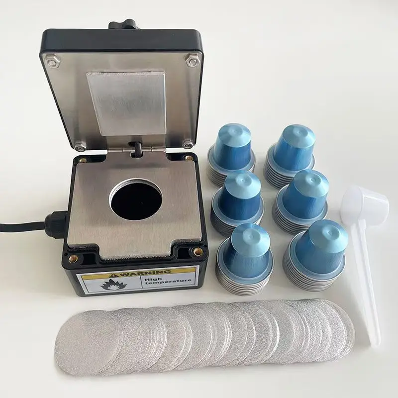 

Manual Nespresso Coffee Pods Sealer New Condition Aluminum Coffee Capsule Sealing Machine Foil Driven