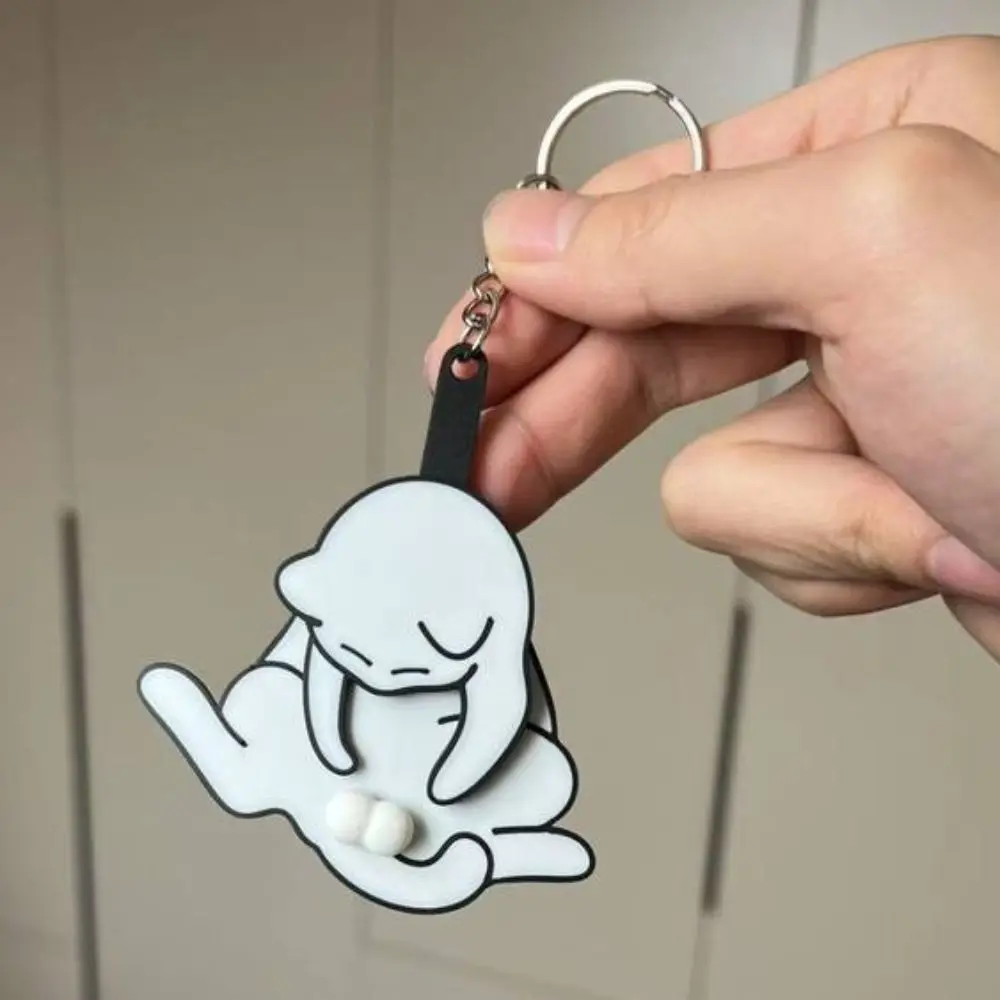 Pull Play Pull Play Egg Cat Keychain Rotatable Acrylic Trick Cat Bag Pendant Bag Charm Exquisite Jewelry Keychain Girl Boy Gift