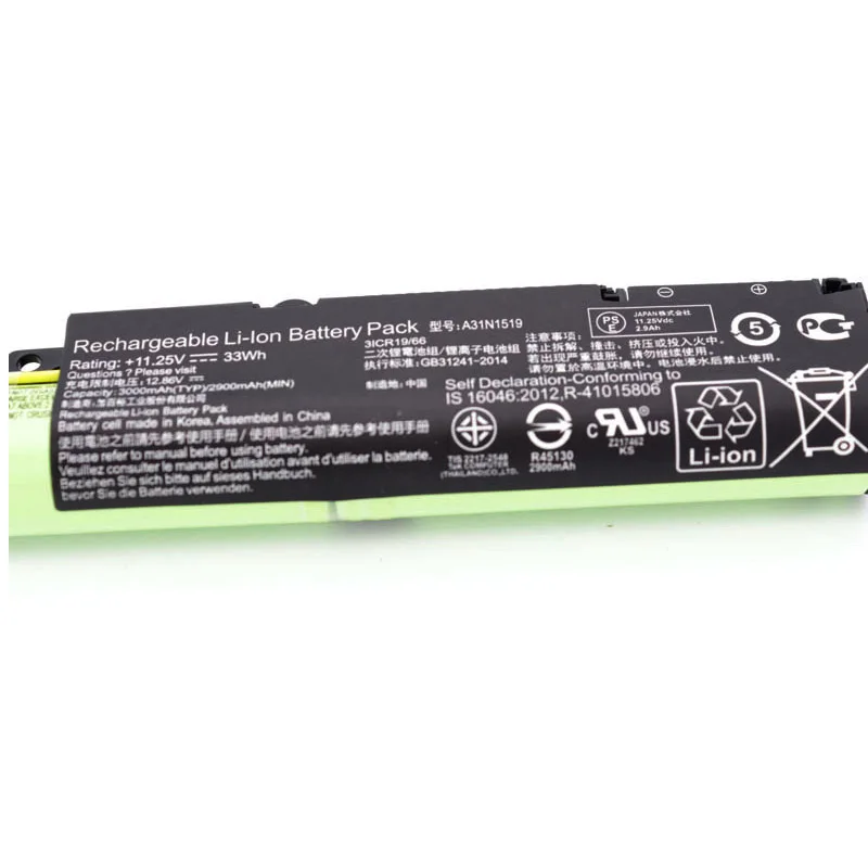 JCLJF New High Quality Battery A31N1519 For Asus F540SC X540LJ F540 X540S R540L R540S R540SA R540LA X540SC R540LJ