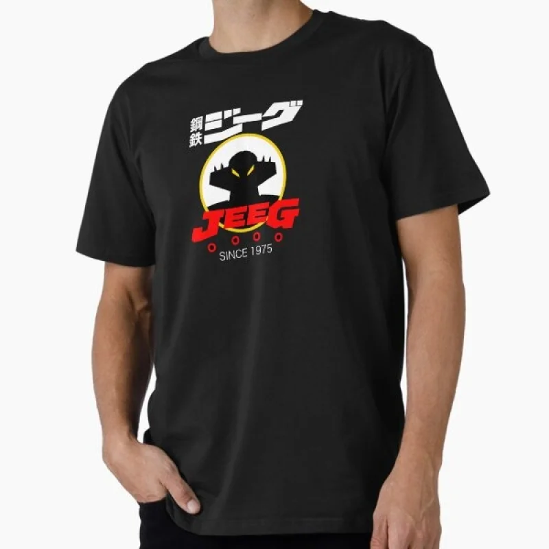 80s Classic manga Mecha Graphic clothes 0405 Anime kotetsu Jeeg the avenger Steel Jeeg Robot t shirt Short-sleeve All size tops