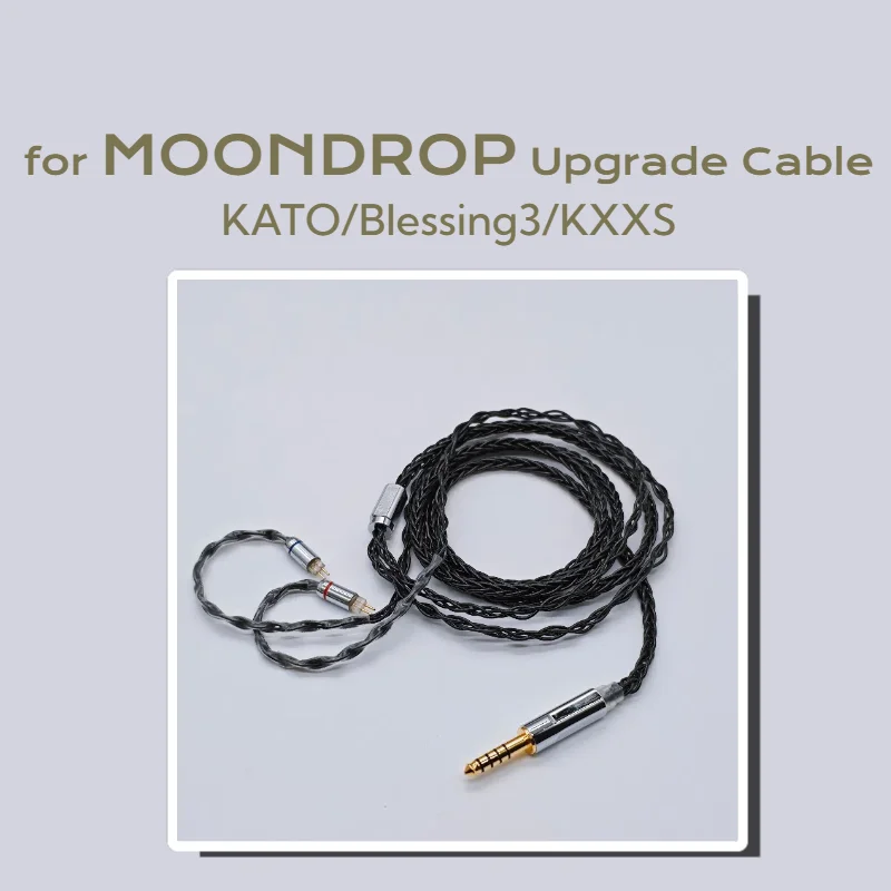 

for MoonDrop Heasets Cable 8 Core OCC Silver Plated Upgrade Cable 3.5mm/0.78mm Earphones Wire For KATO, Starfield 2, Blessing 3