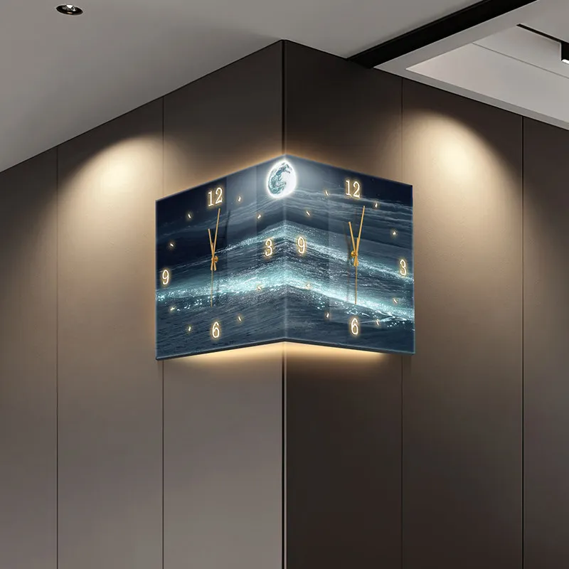 Led Digital Wall Clocks Luxury Restaurant Living Room Art Mural Wall Watch Interior Silent Nordic Relogio De Parede Home Decor