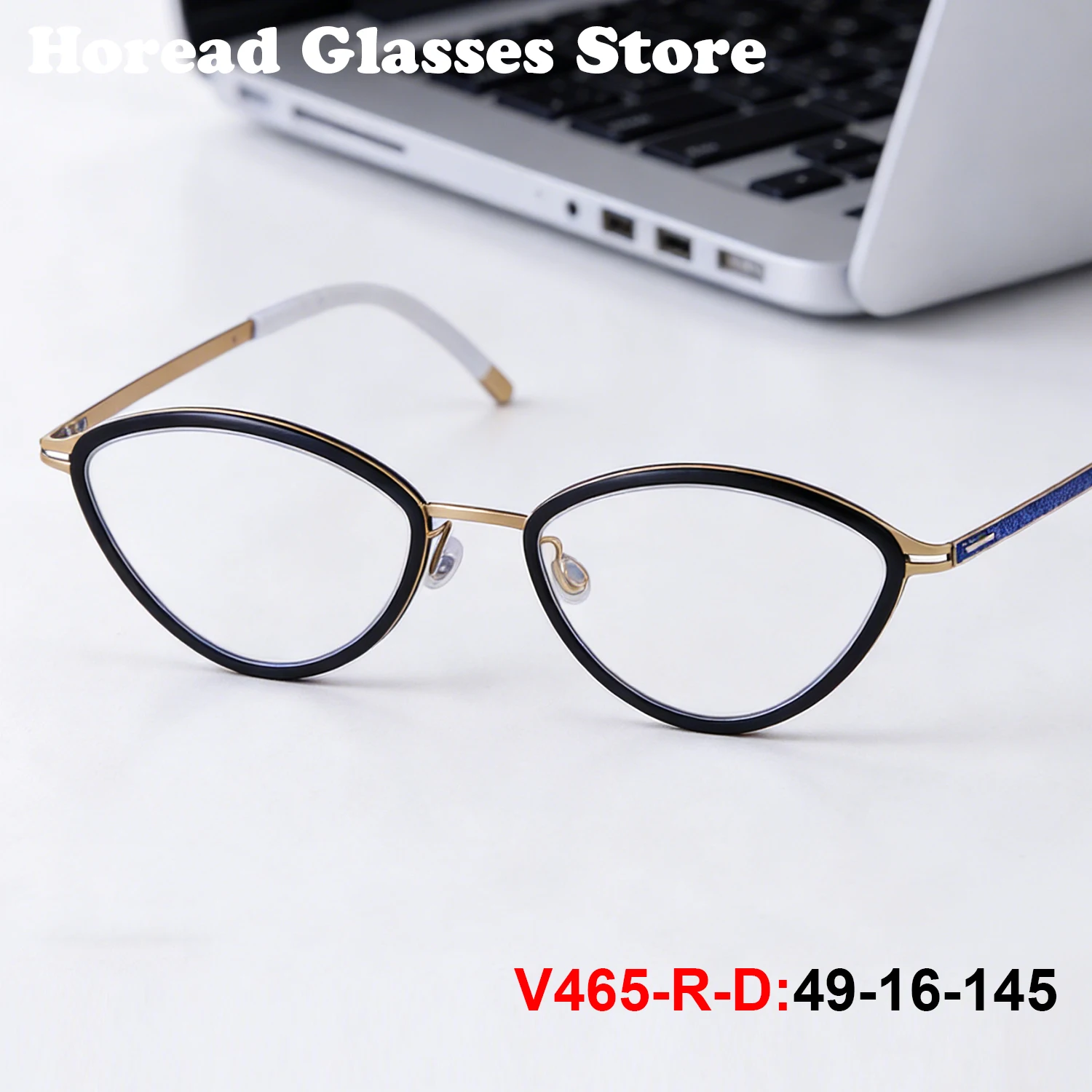 

Fashion Women Oval Glasses Frames Screwless Titanium Ultralight Eyeglasses V465-R-D Korea Bookworm Triangle Spectacles Eyewear