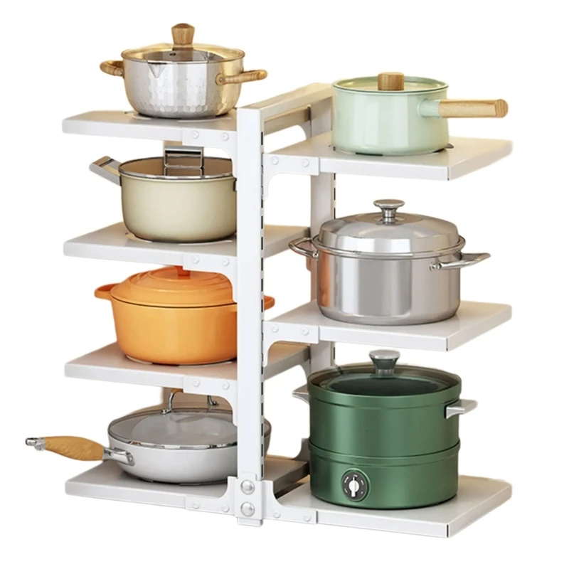 Space Saving Kitchen Pots Organizers Multipurpose Pots Storage Rack To Optimize Space And Accessibility In Kitchens