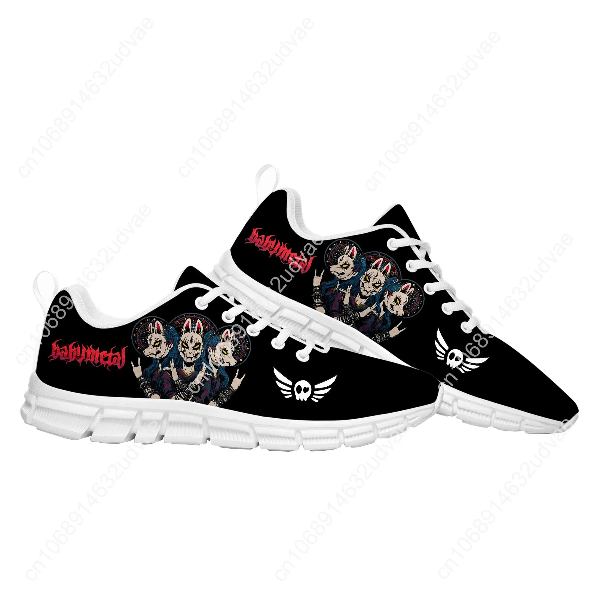 Babymetal Japan Band Sports Shoes Mens Womens Sneakers Hip-hop Rock Elastic Footwear Casual Personalized Couple Shoes White