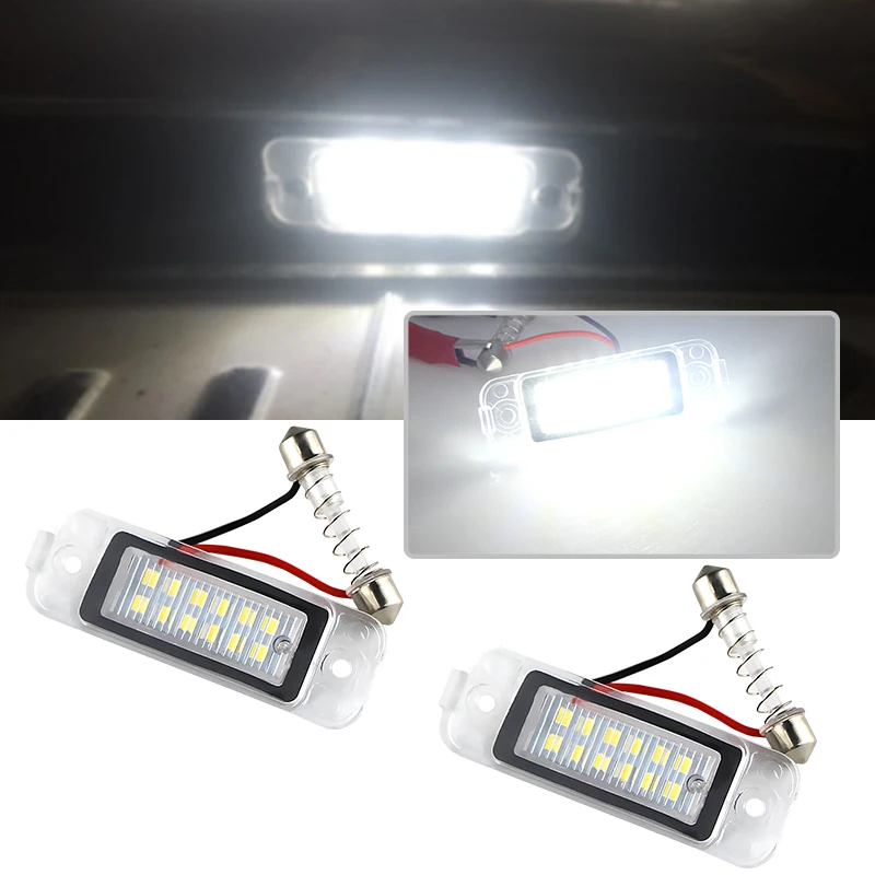 2Pcs 12V LED License Plate Light Number Lamp For Mercedes Benz W163 W164 X164 W251 V251 R GL ML 300 350 320 500 420 280 63 AMG